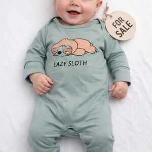 Lazy Sloth Baby Onesie